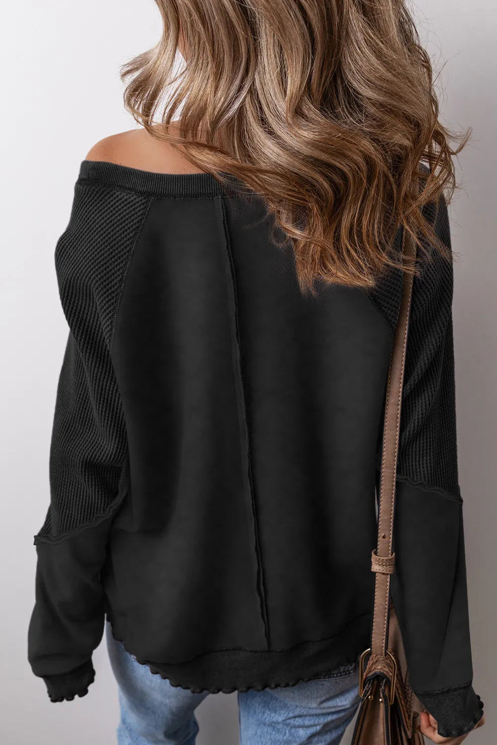 The Raven Waffle Seam Sweatshirt (Expanded Colors)