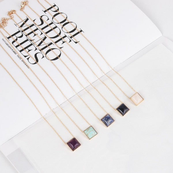 Square Drop Necklace | Shop Webbi