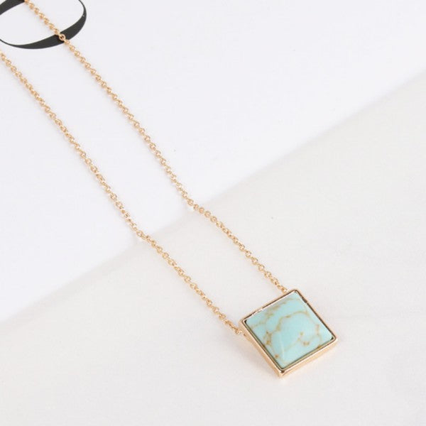 Square Drop Necklace | Shop Webbi