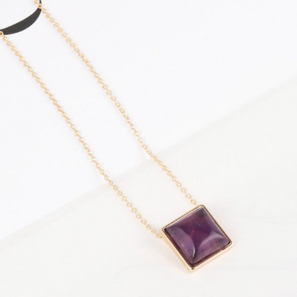 Square Drop Necklace | Shop Webbi