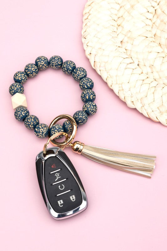 Leopard Beaded Key Ring | Shop Webbi