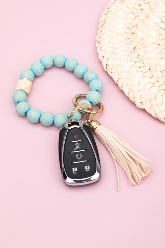 Leopard Beaded Key Ring | Shop Webbi