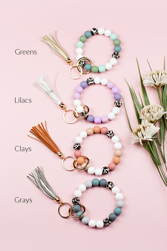 Silicone Monochromatic Key Ring Bracelet | Shop Webbi