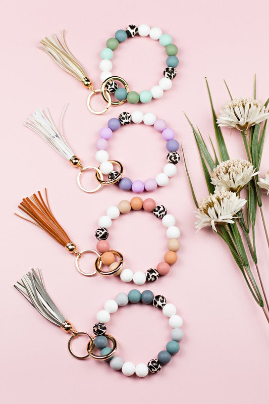 Silicone Monochromatic Key Ring Bracelet | Shop Webbi