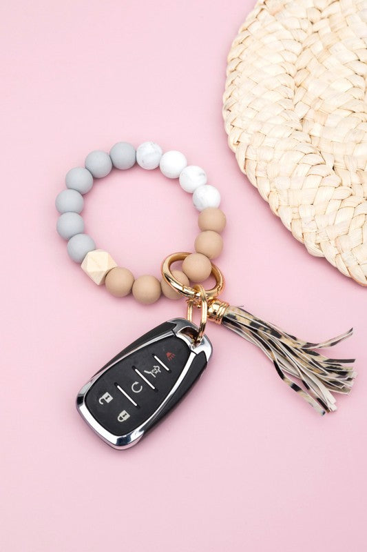 Silicone Color Block Key Ring Bracelet | Shop Webbi