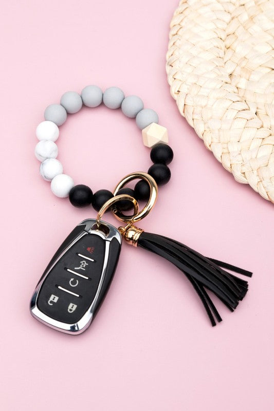 Silicone Color Block Key Ring Bracelet | Shop Webbi