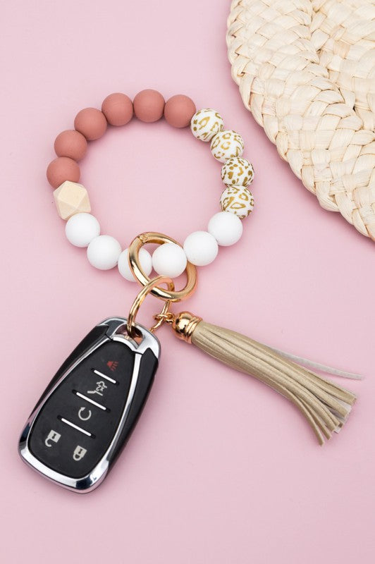 Silicone Gold Leo Key Ring Bracelet | Shop Webbi