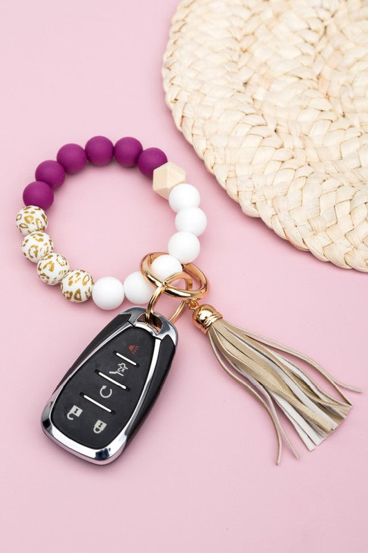 Silicone Gold Leo Key Ring Bracelet | Shop Webbi