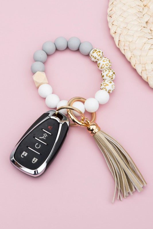 Silicone Gold Leo Key Ring Bracelet | Shop Webbi