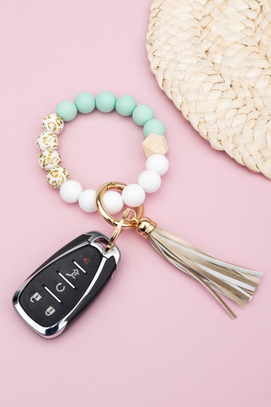 Silicone Gold Leo Key Ring Bracelet | Shop Webbi