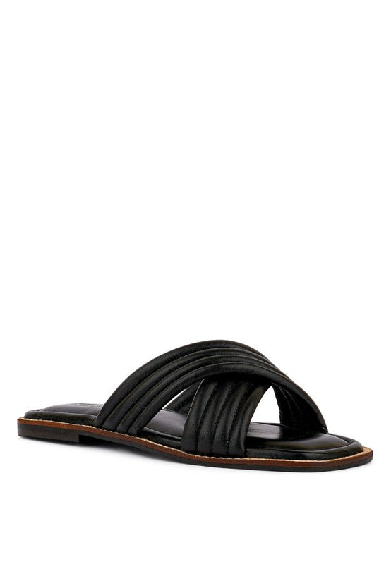 EURA Quilted Leather Flats | Shop Webbi