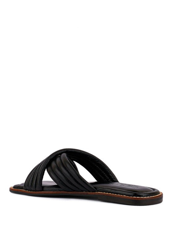 EURA Quilted Leather Flats | Shop Webbi
