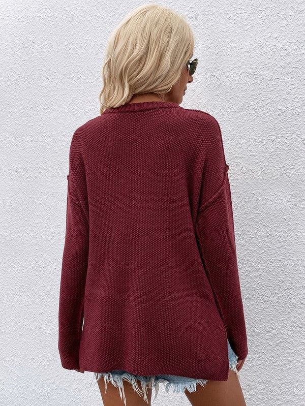 Women Long Sleeve Loose Fit Sweater | Shop Webbi