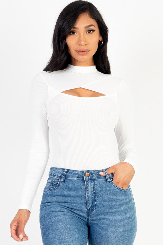 Tasha Long Sleeve Rib Knit Bodysuit