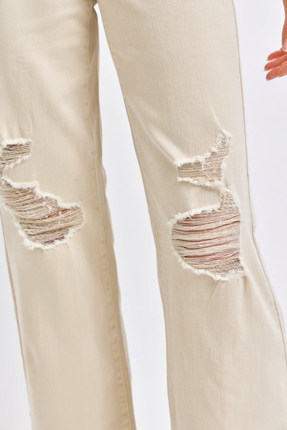 Judy Blue Full Size High Waist Distressed Wide Leg Jeans | Shop Webbi