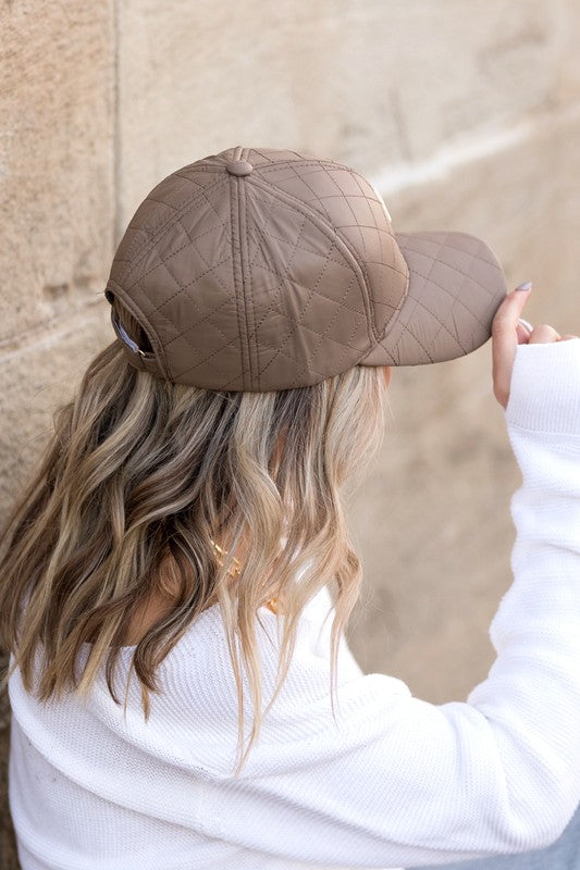 Quilted Puffer Ball Cap | Shop Webbi