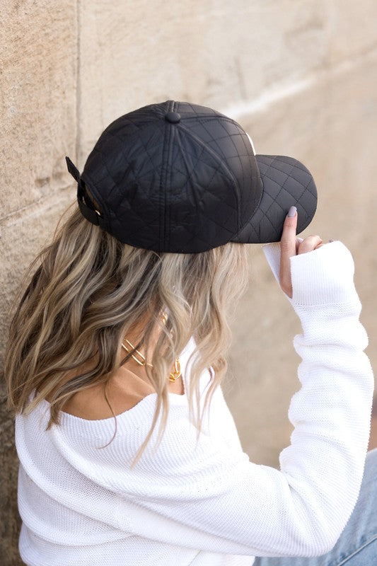 Quilted Puffer Ball Cap | Shop Webbi