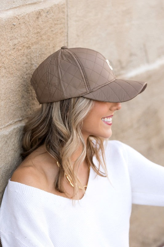 Quilted Puffer Ball Cap | Shop Webbi