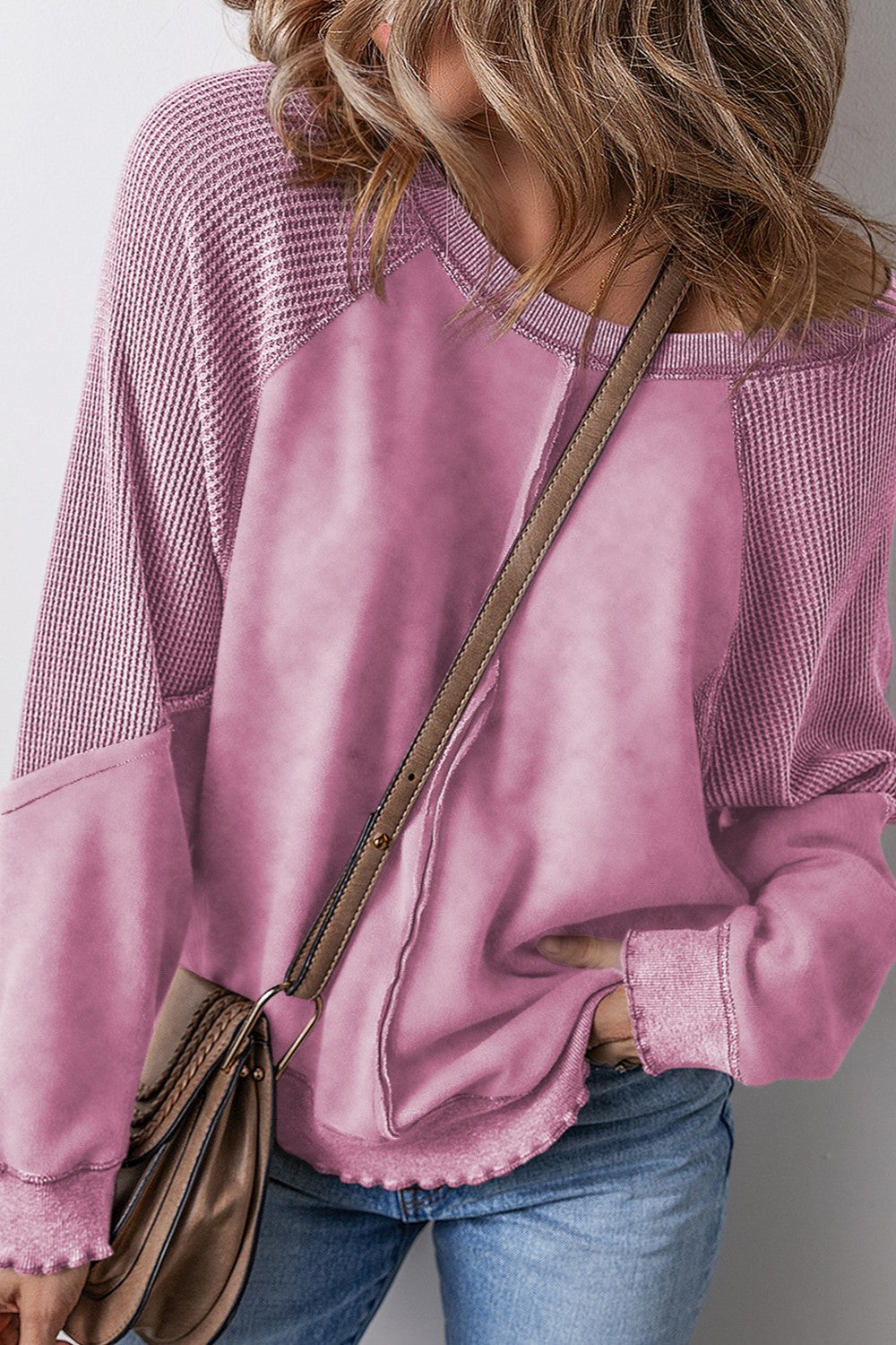 The Raven Waffle Seam Sweatshirt (Expanded Colors)