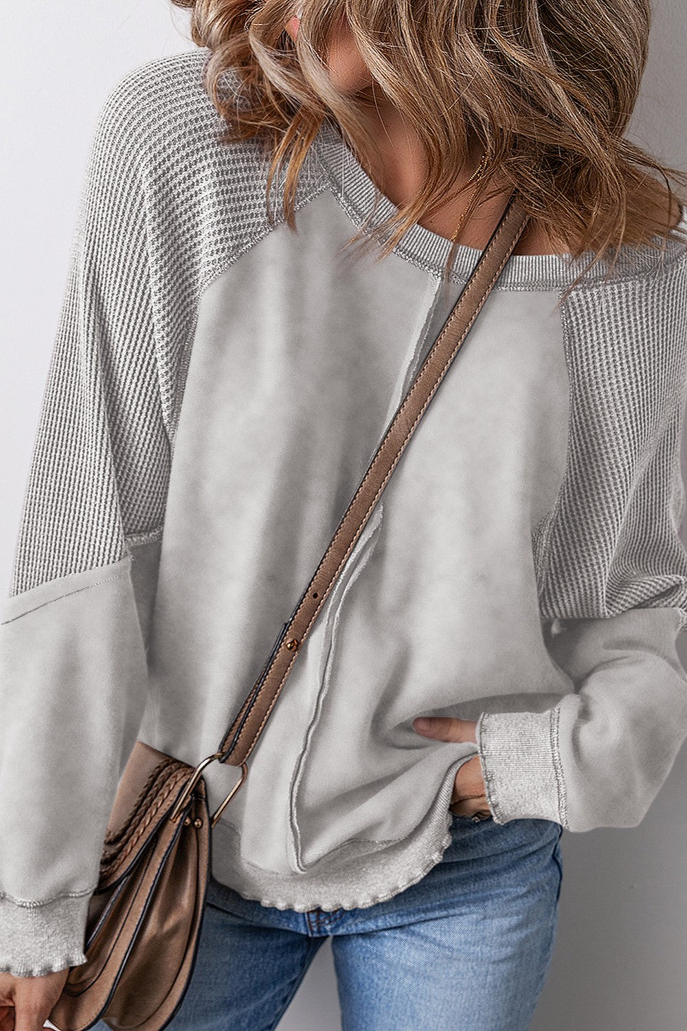 The Raven Waffle Seam Sweatshirt (Expanded Colors)