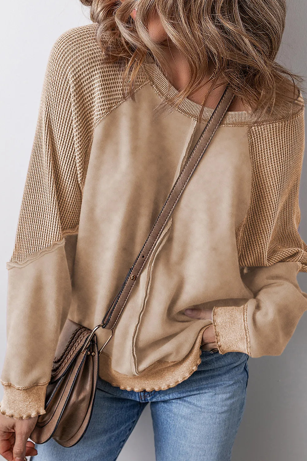 The Raven Waffle Seam Sweatshirt (Expanded Colors)