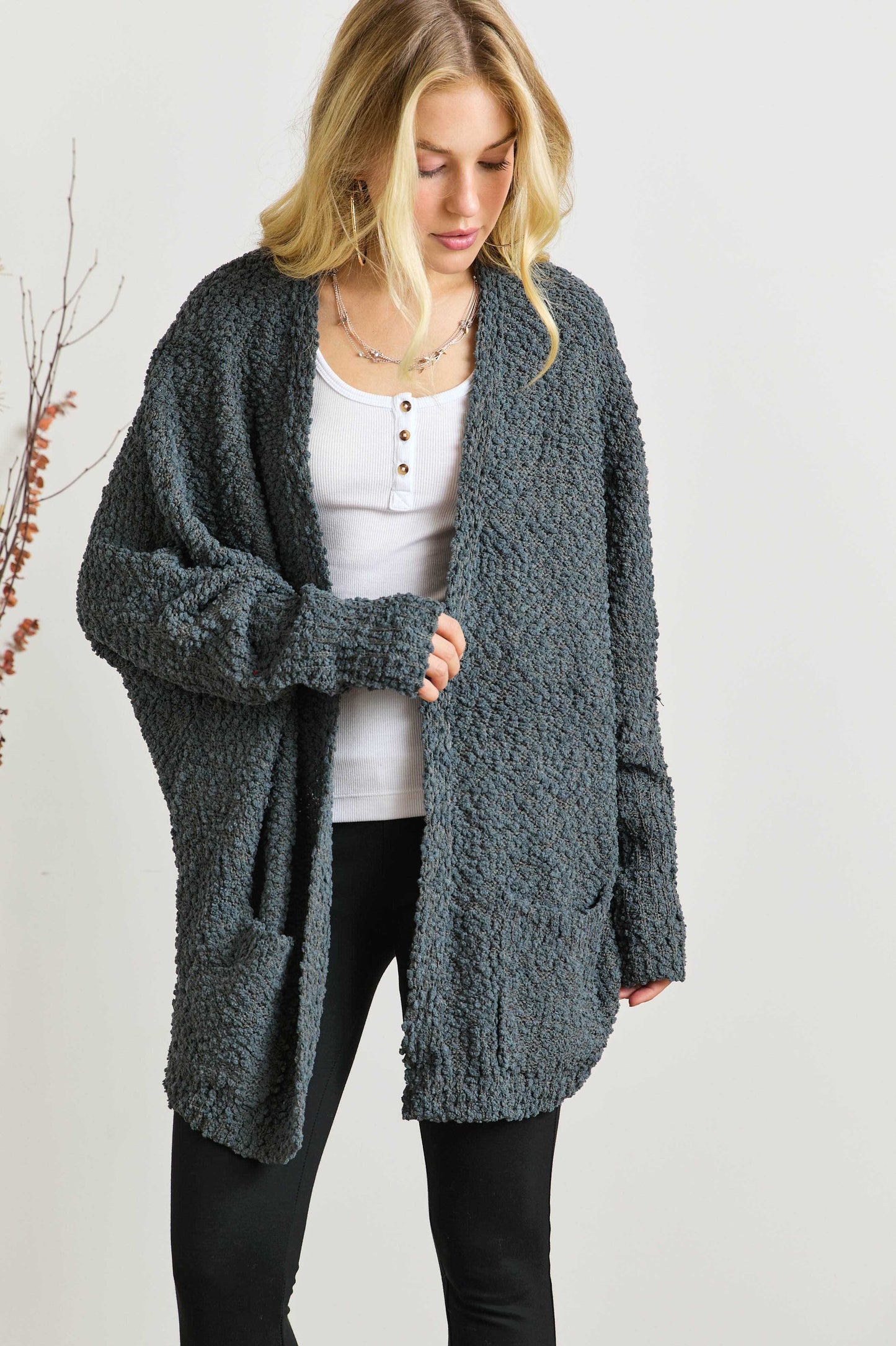 ADORA Popcorn Knit Cardigan