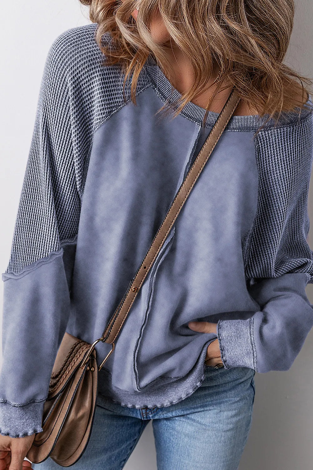 The Raven Waffle Seam Sweatshirt (Expanded Colors)