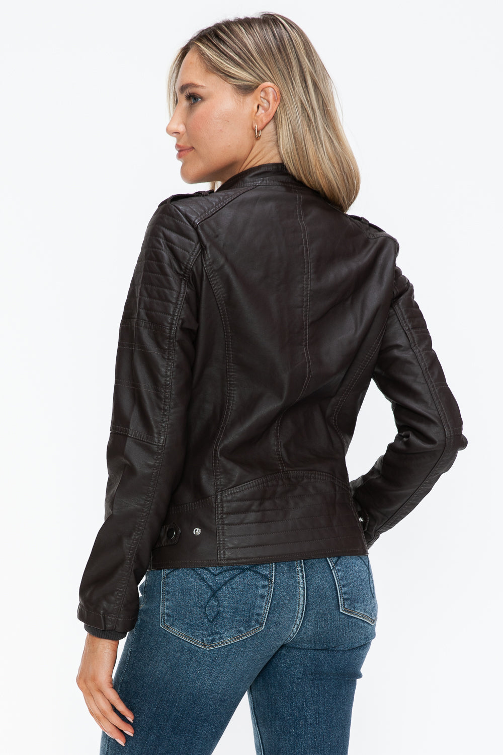 Biker Jacket with Side Zip Pockets