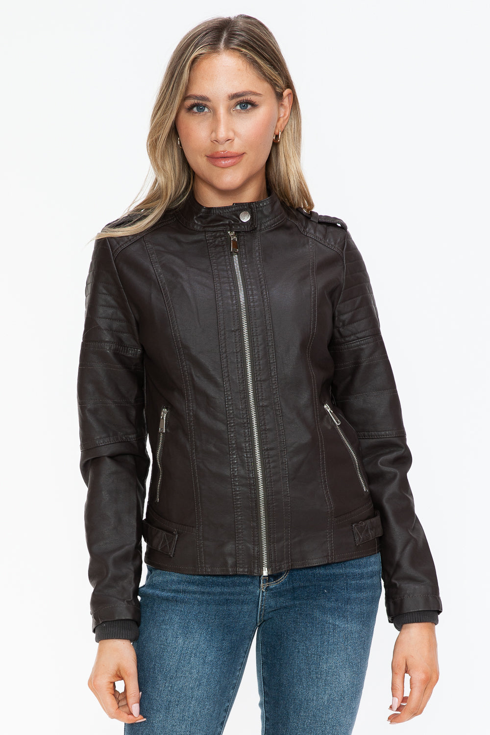 Biker Jacket with Side Zip Pockets