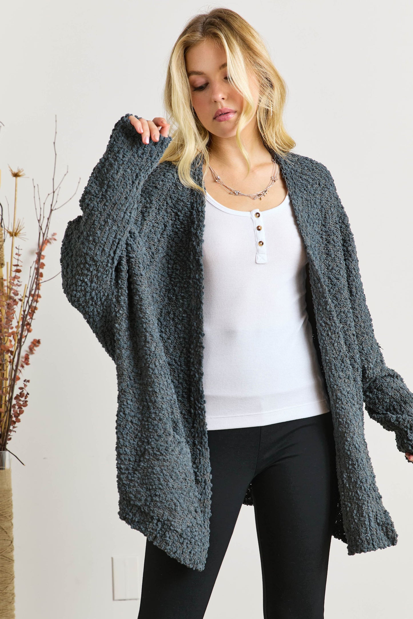 ADORA Popcorn Knit Cardigan