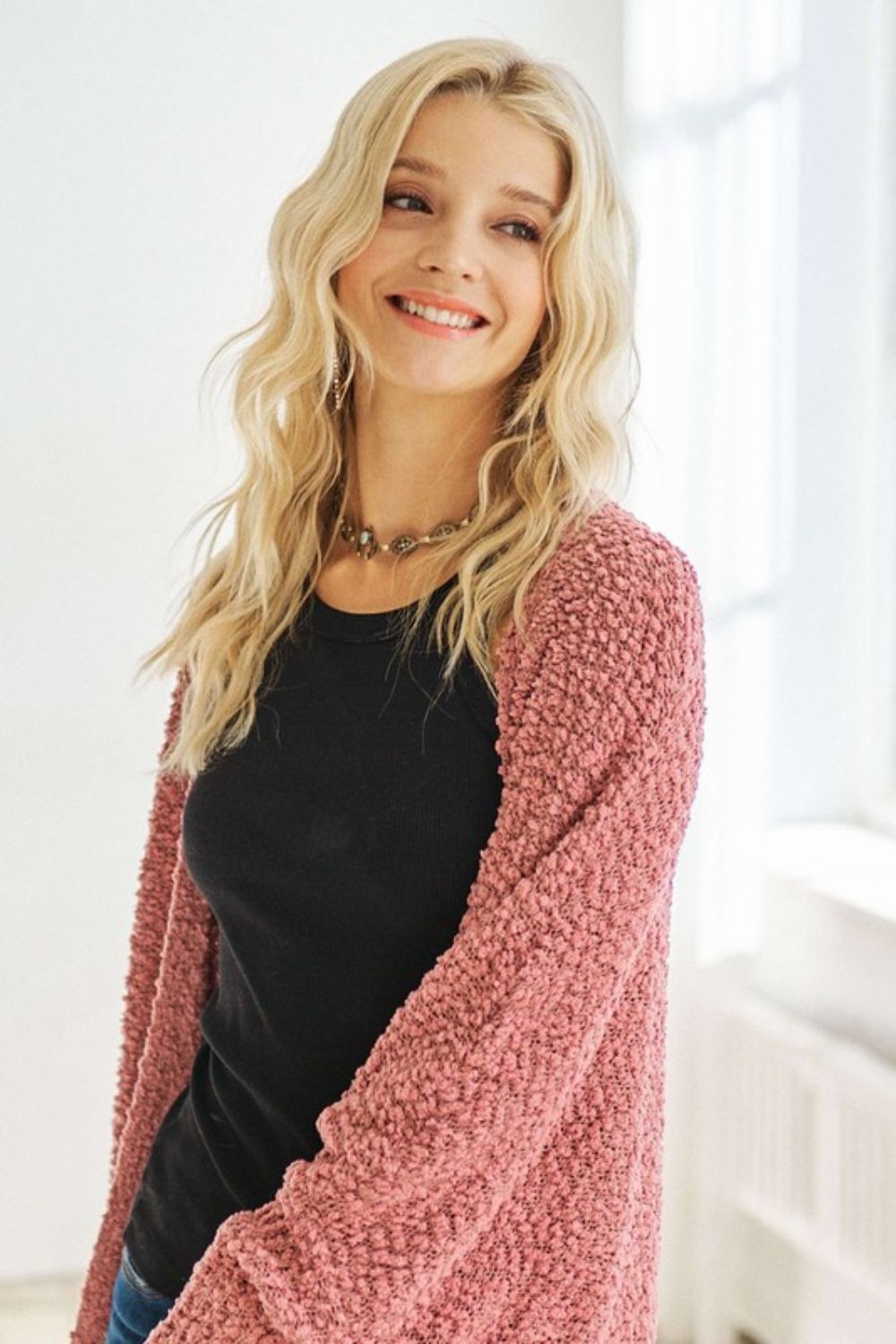 ADORA Popcorn Knit Cardigan