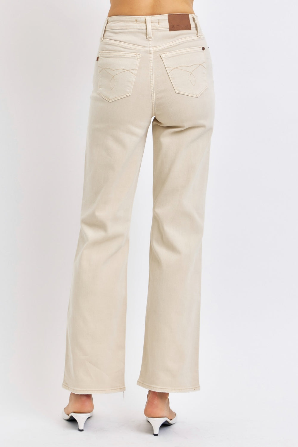 Judy Blue Full Size High Waist Distressed Wide Leg Jeans | Shop Webbi