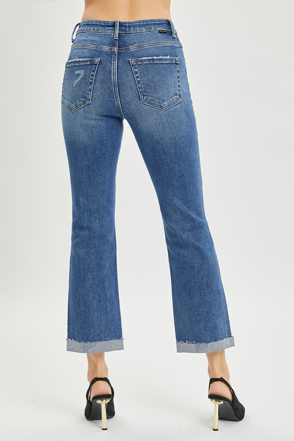 RISEN Full Size Button Fly Cropped Bootcut Jeans | Shop Webbi