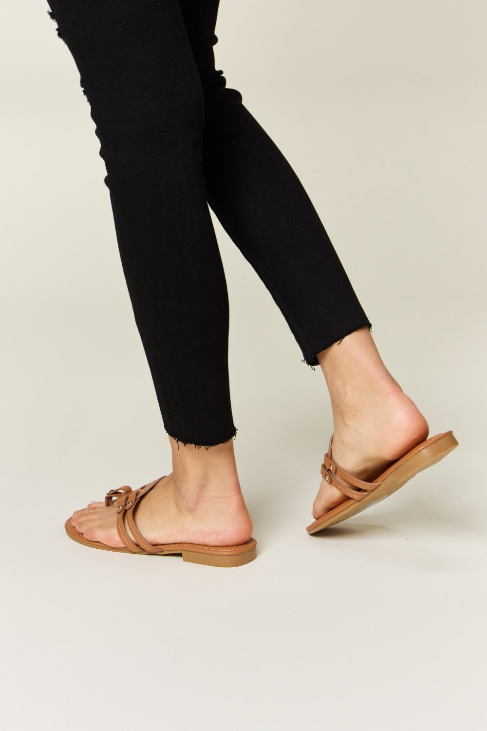 Forever Link Cutout PU Leather Open Toe Sandals | Shop Webbi