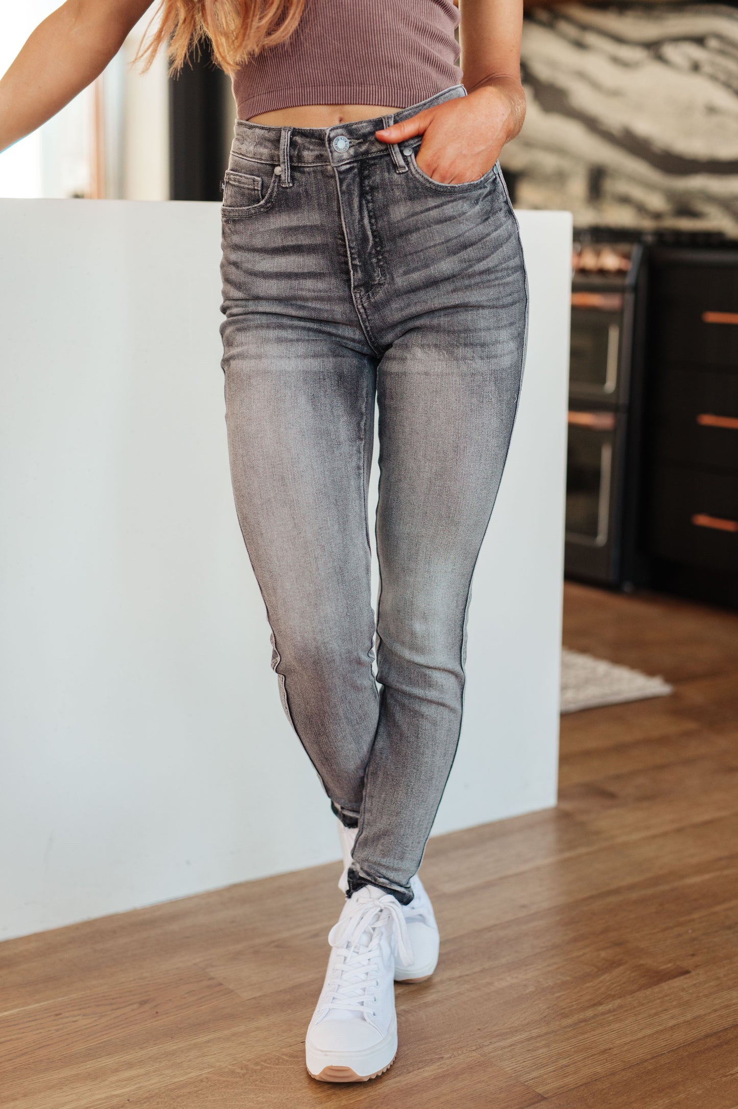 Judy Blue Hadley High Rise Control Top Release Hem Skinny Jeans | Shop Webbi