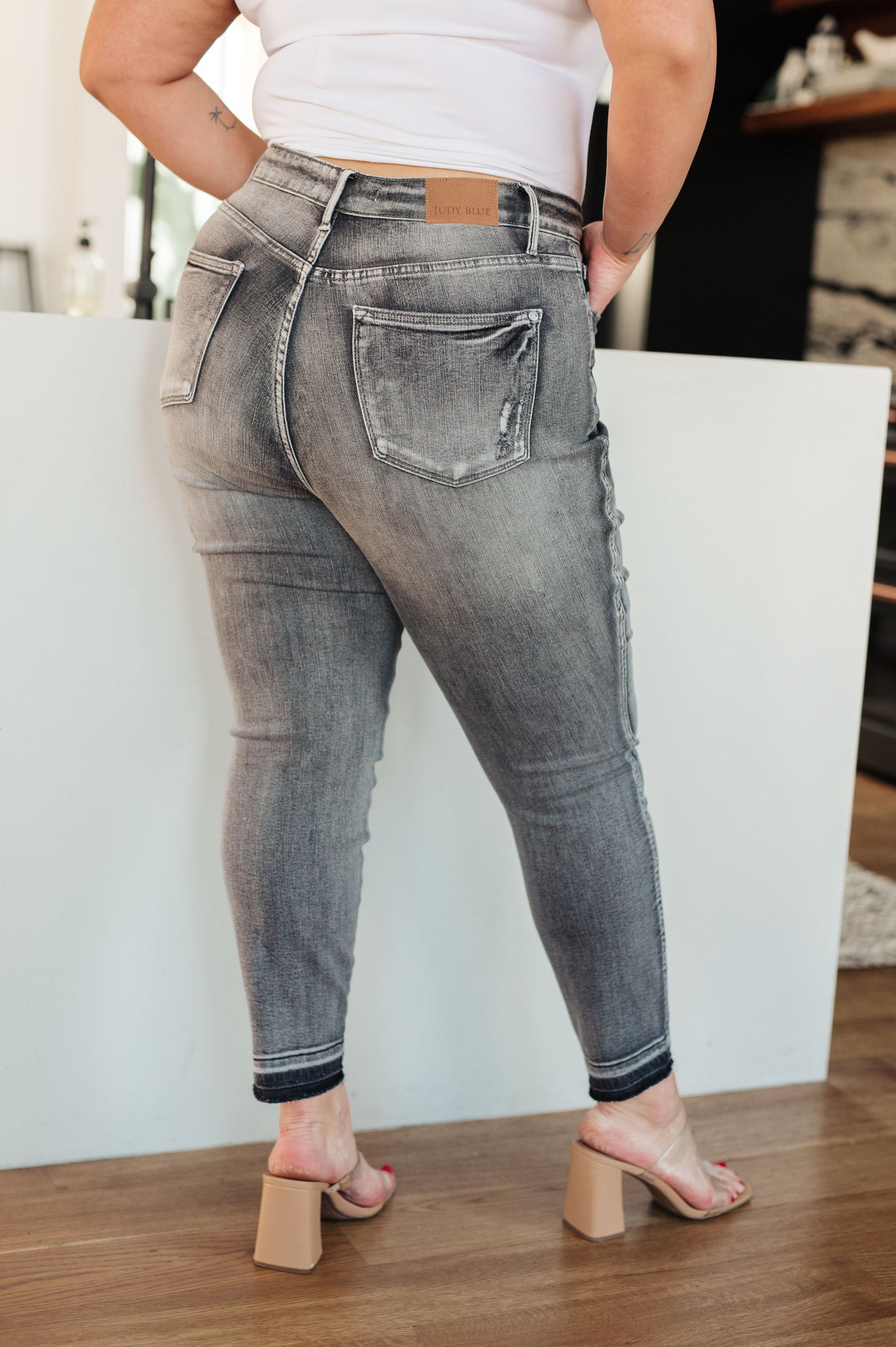 Judy Blue Hadley High Rise Control Top Release Hem Skinny Jeans | Shop Webbi