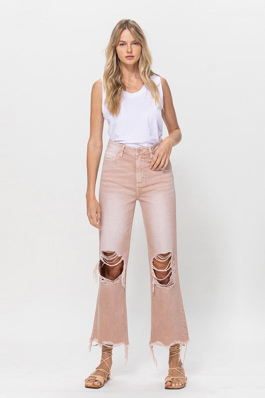 90's Vintage Crop Flare Jeans | Shop Webbi