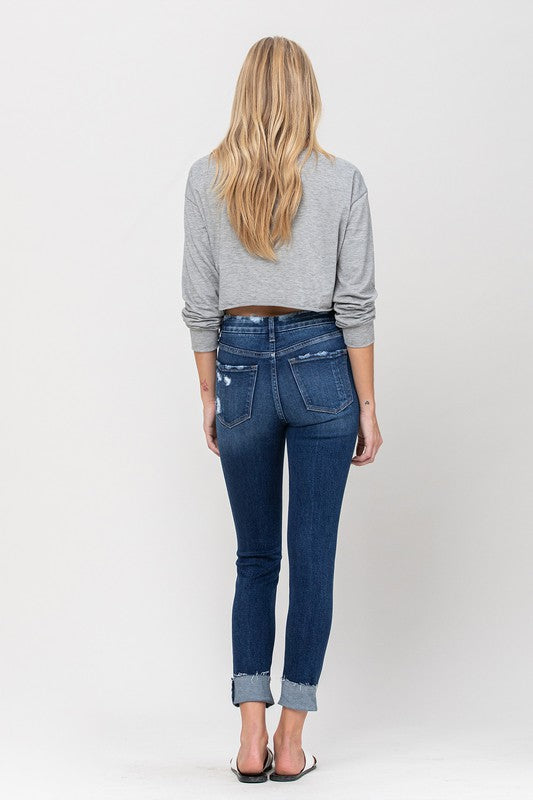 Hailey High Rise Distressed Clean Cut Crop Skinny | Shop Webbi