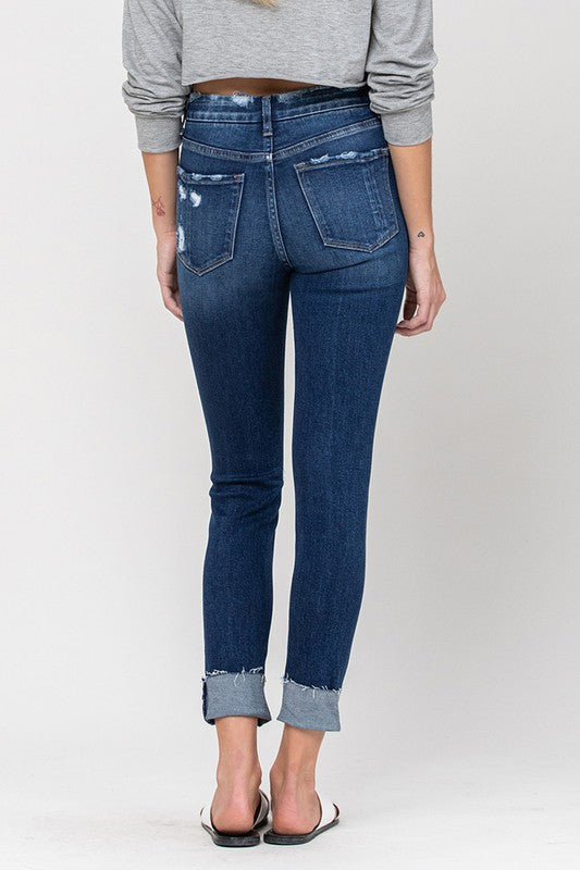 Hailey High Rise Distressed Clean Cut Crop Skinny | Shop Webbi