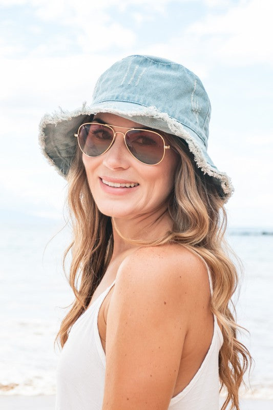 Denim Bucket Hat | Shop Webbi