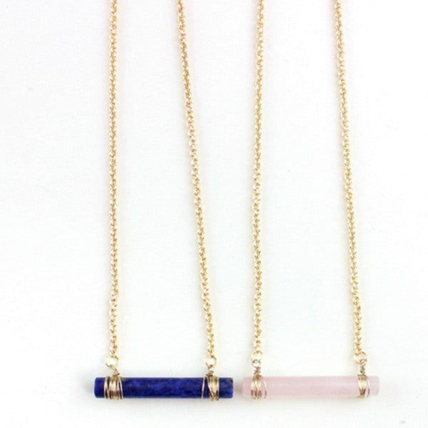 Quartz Cylinder Necklace | Shop Webbi