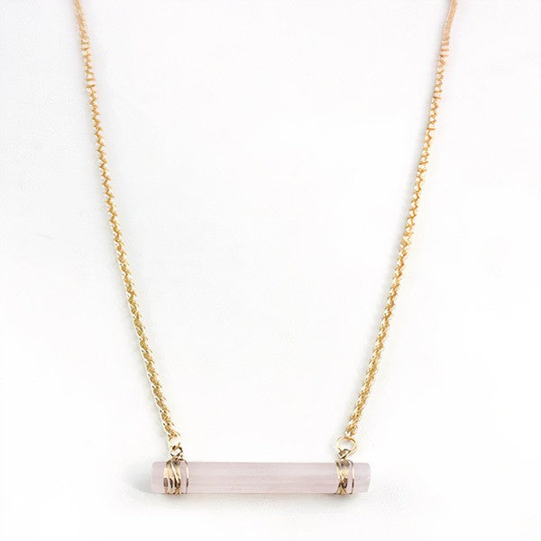 Quartz Cylinder Necklace | Shop Webbi