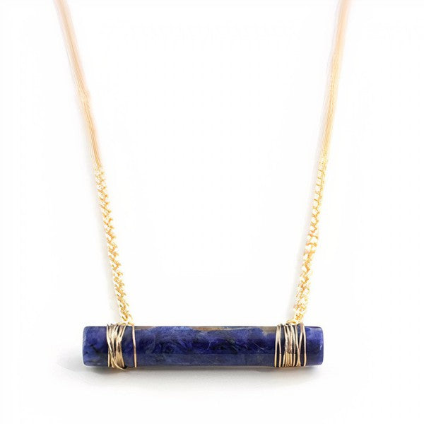 Quartz Cylinder Necklace | Shop Webbi