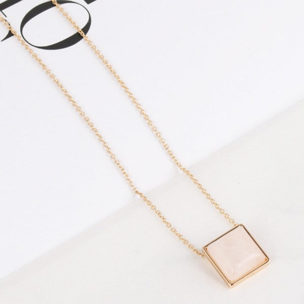 Square Drop Necklace | Shop Webbi