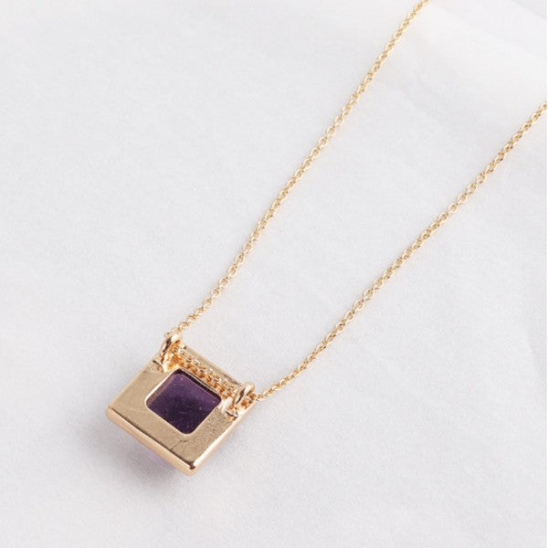 Square Drop Necklace | Shop Webbi