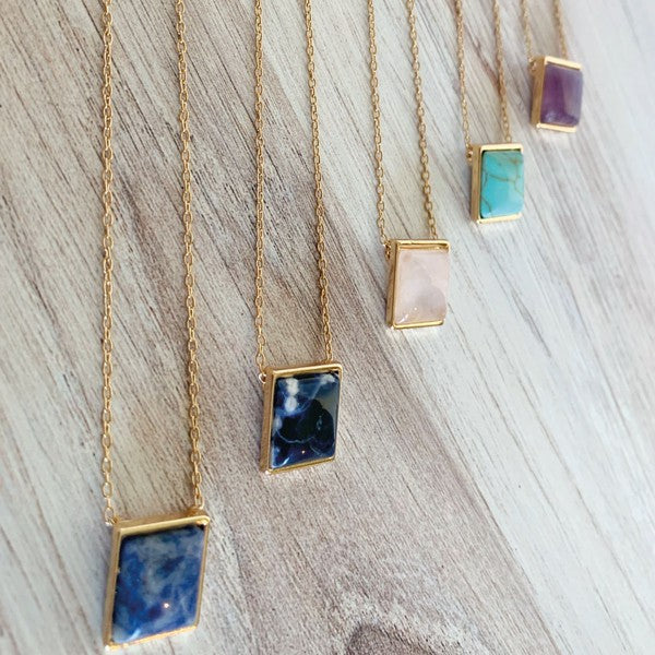 Square Drop Necklace | Shop Webbi