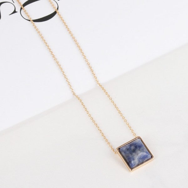 Square Drop Necklace | Shop Webbi