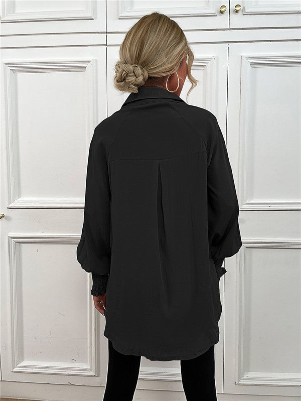 Mary Jane Long Sleeve Button Down Blouse