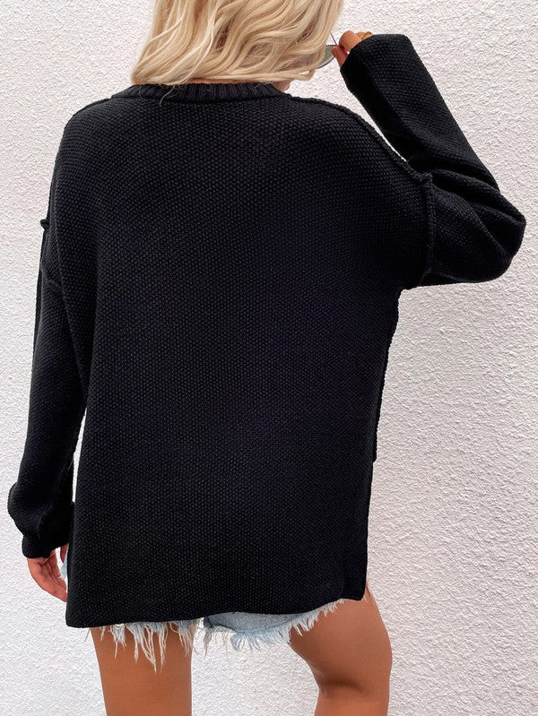Women Long Sleeve Loose Fit Sweater | Shop Webbi
