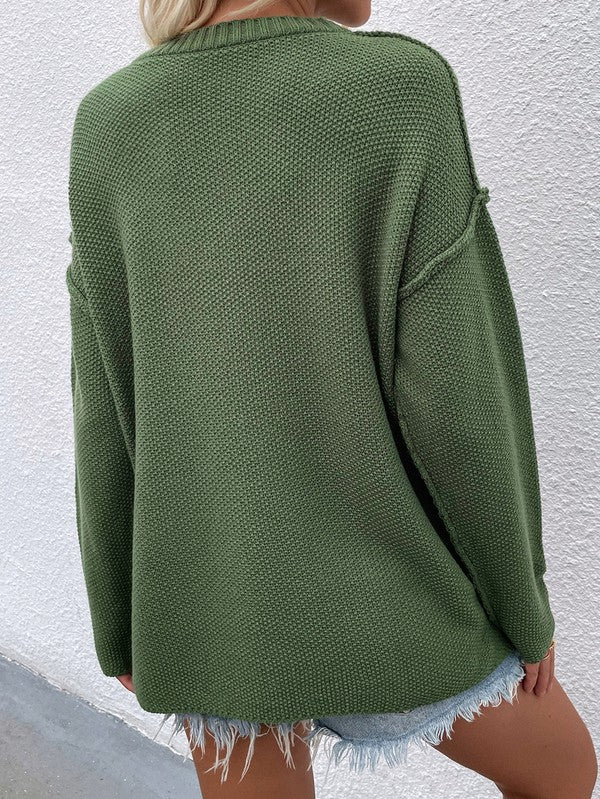 Women Long Sleeve Loose Fit Sweater | Shop Webbi